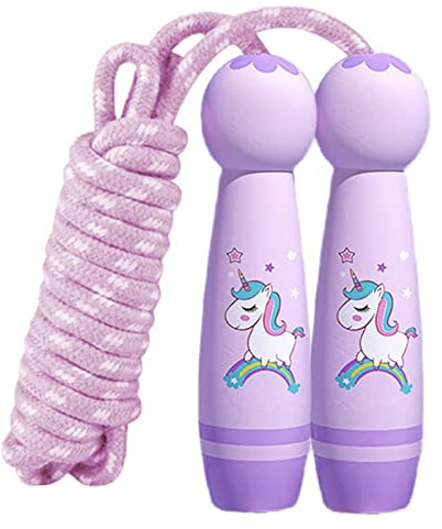 Mecctuck Springseil Kinder, Springseil 2,6M, Seilspringen, Jumping Rope, Sprungseil, Seilspringen Kinder, Springseile Verstellbare, Seilspringen für Jungen Mädchen Fitness Training Knochenentwicklung