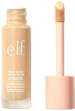 e.l.f. Halo Glow Liquid Filter, illumina la carnagione per un effetto soft focus, infuso con acido ialuronico, prodotto vegano e non testato sugli animali, 0.5 Fair