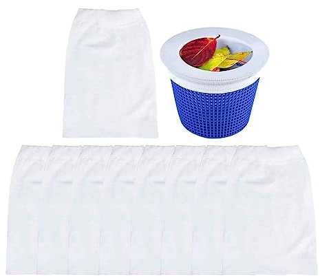 Rianpesn Chaussettes Skimmer - Chaussette d'Piscine élastique réutilisable | Chaussette filtrante Laisse Attrape-débris Pollen, Filtre Protecteur Filet Panier Piscine