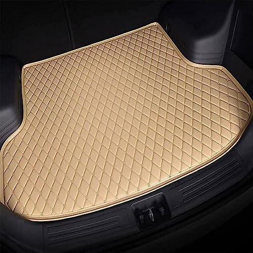 Auto Leder Kofferraummatten für Mazda CX-5 2017-2023, Wasserdicht Kofferraum Cargo Schutzmatten Auto ZubehöR,B/Beige