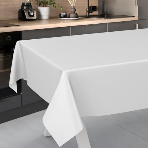 Vaxduk bordsduk tvättbar vaxduk vaxduk trädgårdsduk utomhus inomhus 90 x 130 cm skärkant vit