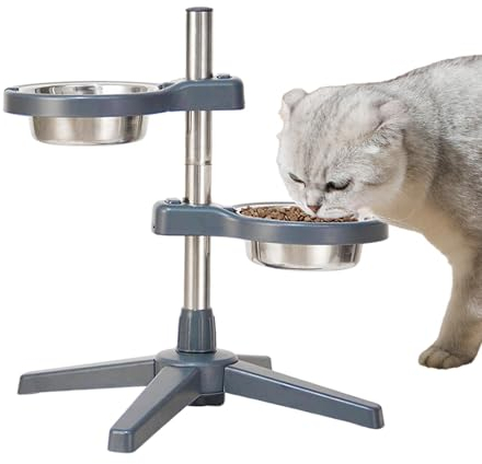 Gamelles réglables en hauteur pour chien, station d'alimentation en eau surélevée – Gamelles pour chiens et chats de petite, moyenne et grande taille