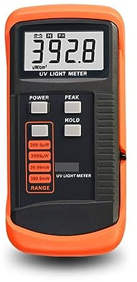 Mesureurs de lumière Instrument De Rayonnement Ultraviolet, Testeur De Lux UVA Et UVB Intensité Irradiance Meter Détecteur De Rayonnement Ultraviolet Photomètre