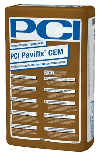 PCI Pavifix CEM Mortier de ciment pour pavés en pierre naturelle, pierre naturelle, béton, 25 kg, gris