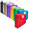 ULVBABI 7-Pack A4 Plastic Document Wallets, Waterproof Popper Folders with Snap Button, Large Capacity Storage Pockets for School, Office and Home (7, 7 Color)