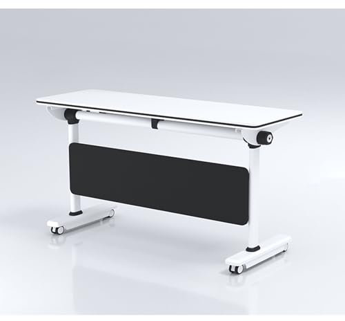Moderner Konferenztisch mit Rollen, zusammenklappbar, 160 x 50,8 x 76,2 cm, Schwarz
