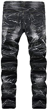 Jeans für Herren UK – Skinny Jeans, schmale Passform, Denim-Hose, Stretch, gerades Bein, Baumwolle, schwarze Jeans, Biker-Jeans, bequeme flache Vorderseite, Denim-Hose, leichte Lounge-Hose, lässige