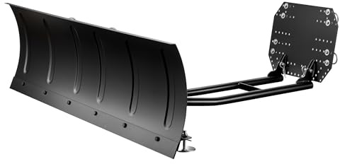 Wiltec Quitanieves 140 x 40 cm, Cuchilla Universal para Nieve, Sistema quitanieves para ATV y Tractor, Pala quitanieves con Ajuste direccional, Pala Quita Nieves para Limpieza de Nieve