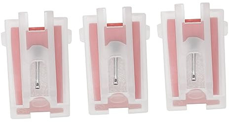 ibasenice 3stücke Vinyl-plattenspieler-stylus Nadel Ersatzschallplattenkopf Für Phonographennadel Plattenspielernadel Mit Aluminiumstab Rot Klangverbesserung Für Hifi Audio System