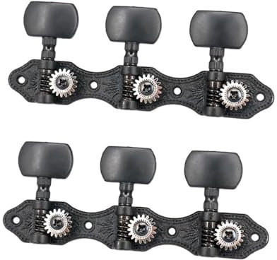 1 Paar 1:18 schwarze Konzertgitarren-Stimmmechaniken Stimmmechaniken für Konzertgitarre oder Flamenco-Gitarre