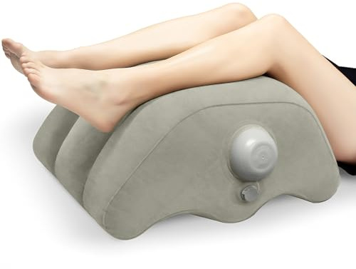 Inmoredo Inflatable Leg Elevation Pillow After Surgery, Wedge Leg Elevating Pillows for Injury Recovery, Blood Circulation, Swelling, Legs Support Cushion Knee Hip Ankles Pain