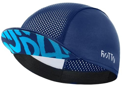 ROTTO Fahrradmütze für den Sommer Leichtgewichtige Radsportmütze mit Visor | kühlende Helmkappen mit Sonnenschirm Visor,Atmungsaktiv, Schweißabsorbierend