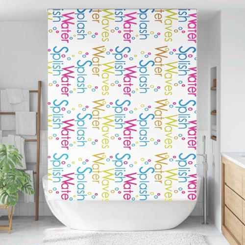 Store de douche 160 x 240 cm pour film de fenêtre, matériau PEVA, imperméable et durable, idéal pour salle de bain et cuisine, montage et nettoyage faciles