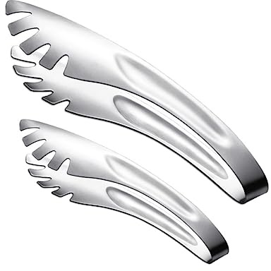 Alipis Pinces à Spaghetti Inox Épaisses Petites, Pince Alimentaire En Acier Inoxydable Antirouille Résistante à La Chaleur, Pour Servir Salades Et Légumes Au Quotidien, Lot De 3