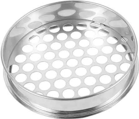 Zerodeko Silver 1 Round Hole Blueberry Sifters Stainless Steel Mesh Sieve Easy to Clean Easy to Store Home and Outdoor Use