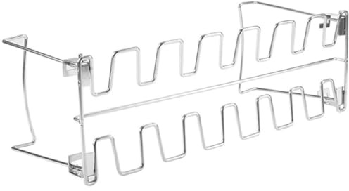 SHOWERORO Parrilla de Acero Inoxidable Plegable para Muslos de Pollo Estante para Barbacoa al Aire Libre Suministro para Parrilla Herramienta para Asar en Horno y Picnic 1 Pieza