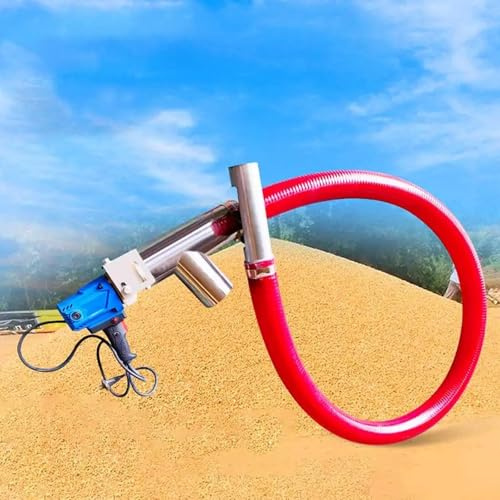 ZenSeFarin Máquina Transportadora Tornillo Eléctrica, Equipo Transferencia Polvo Resistente 1500 W para Granos, Cemento, Arena, Alimentador Tornillo Portátil para Agricultura Y Fábricas 1.5 M