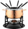 MÄSER 931931 Fondue Set für 6 Personen, ideal für Fleischfondue, 11-teiliges Fondueset in Farbe Kupfer inklusive Fonduegabeln und Fonduebrenner, im hübschen Geschenkkarton, Edelstahl, 2 liters