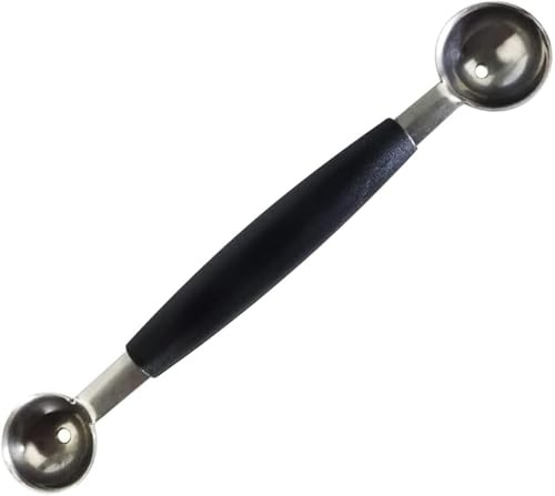 Double-Sided Fruit Melon Baller Spoon, 2 in 1 Stainless Steel Scoop Cutter 18cm