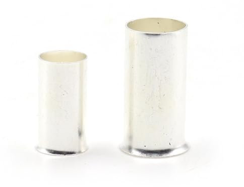 100PCS Elektrische Draht Stecker Ferrule Elektrische Kabel Terminal Messing Blank Silber Überzug Crimp Terminal 0,5-25mm 22-4 AWG (Color : 2.5mm2)