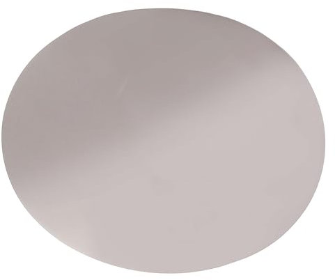 Piattino acciaio inossidabile lucido ovale portacandele 10x8 cm