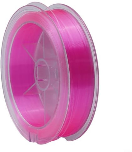 Wasserfeste Angelschnur, nicht erkennbar für Fische, 100 m Fluorkohlenstoff-Angelschnur, 8 - 0,5 mm - 15,6 kg für Pink