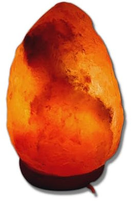HEIMTEX Himalaya-Salzlampe 2-3 kg – Salzlampe in natürlicher Form aus der Salzregion Pakistan – Salzlkristallampe mit Kabel und austauschbarer Glühbirne Hergestellt aus reinem Salzstein