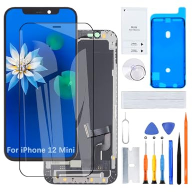 H&LYCYJ Écran d'affichage pour iPhone 12 mini A2399 A2176 | Wear toolbox，Affichage HD，Écran de remplacement，Pour les modèles:A2399 A2176 A2398 A2400 A2399