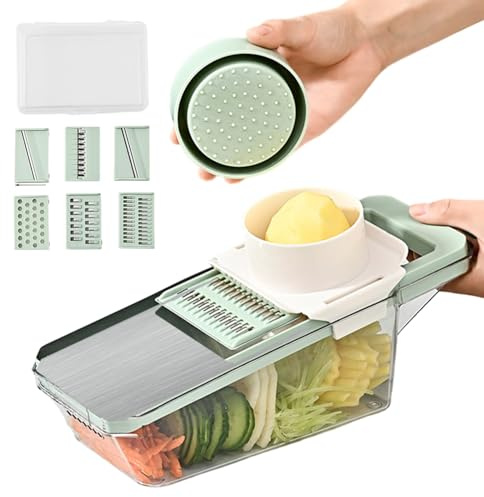 Ceber de cebolla, Chopper de verduras,Spiralizer de vegetales y cortador de verduras - Manual reutilizable Gadget de cocina multifuncional para cocina casera, ensalada, papas fritas