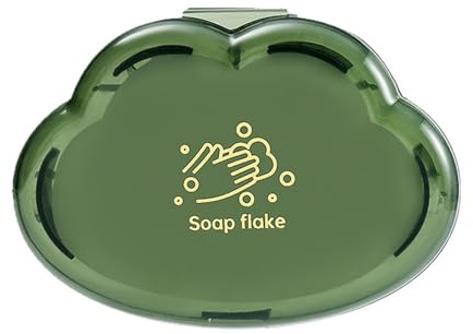 Feuille de savon en papier: lavage à la main portable, savon de voyage, mini flocons dans le nuage | 50 ordinateurs savon doux pour la peau pour l'extérieur, voyage de randonnée, articles essentiels