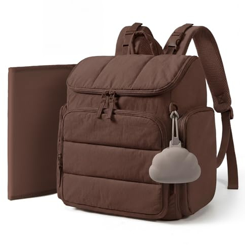 mommore Diaper Bag Backpack, Baby Bag, Diaper Backpack for Mom Dads, Coffee