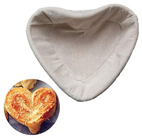 DQGZYF Panier de Fermentation en Forme de Coeur rotin Pays Pain pâte étanchéité Panier Cuisine Pain Panier Cuisson Fournitures 18 * 15.5 * 7.5 cm