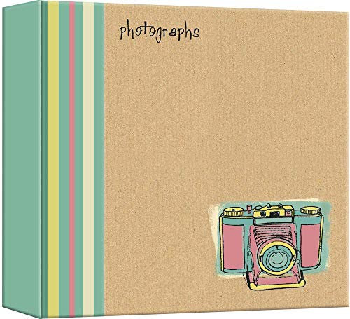4 x 6 Giant Photo Album Classic Design Memo Slip in Pockets Holds 500 Photographs Family Holiday Scrapbook