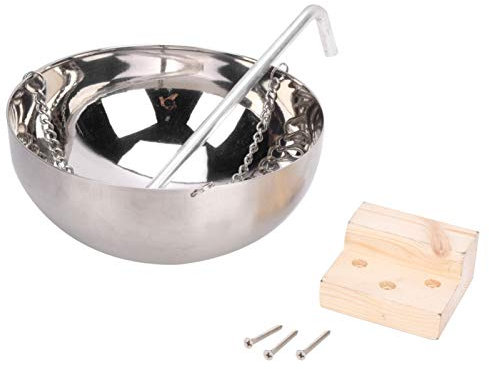 Bol de sauna, support d'huile essentielle d'aromathérapie en acier inoxydable Accessoires de salle de sauna avec bras oscillant pour salle de sauna traditionnelle Salle de sauna infrarouge 20cm