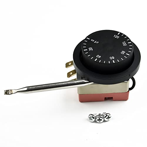 Thermostat de refroidissement capillaire pour voiture - 12 V - Réglable - Interrupteur de thermostat électrique - Sonde de contrôle de la température