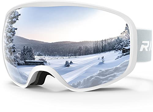 RIOROO Skibrille Kinder, Skibrille Kinder 3-14 Jahre für Jungen Mädchen 100% OTG UV-Schutz Antibeschlag Kompatibler Helm für Skifahren Snowboard Radfahren Outdoor Aktivitäten Wandern Augenschutz