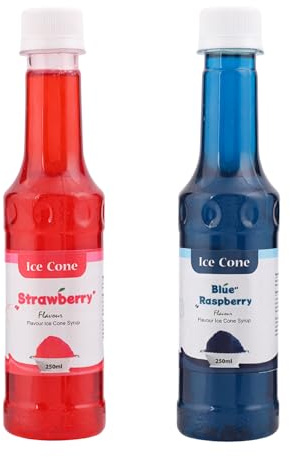 Sirop pour cônes glacés, (250 ml, Blue raspberry and strawberry)