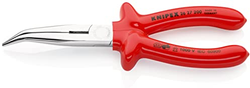 Knipex Spitzzange/Backen 73mm, gebogen Schneidkraft → Harter Draht: 2,2 mm, mittelharter Draht: 3,2 mm 200 mm VDE