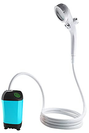 PODEC Portable Outdoor Shower, Waterproof and USB Rechargeable Camping Shower with 3 Flow Mode, Compact Handheld Camping Showerhead, for Hiking Backpacking Travel Beach Pet Flowering