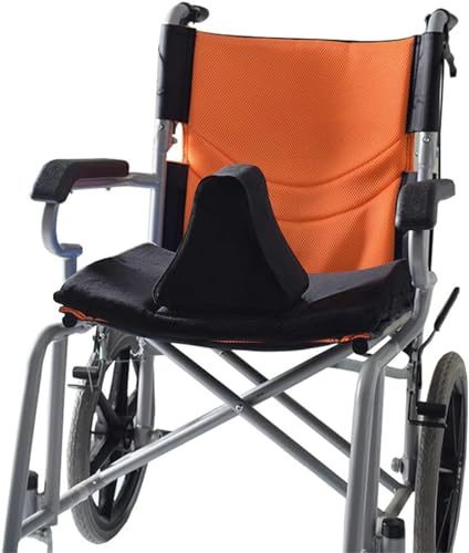 CUSMA Coussin Cale À Pommeau avec Sangle De Sécurité, Coussin pour Fauteuil Roulant pour Personnes Âgées avec Fond Convexe, Pommeau À Profil Bas pour Un Transfert Facile du Patient,Noir