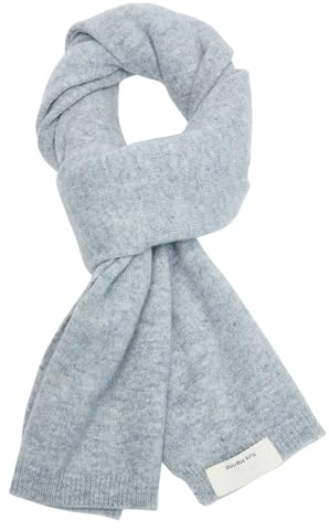 Hgvcfcv Kaschmir-Schals für Damen, gestrickt, 100 % Merinowolle, Winter, Herren, warm, Herbst-Schalldämpfer, Hellgrau 9, One size