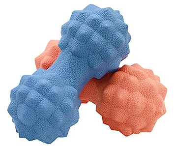 Silikon Massageball in Erdnussform, Extra Firm für Yoga | Blau, für Pilates und Lauftraining, Kompakter Trainingsball zur Muskelentspannung
