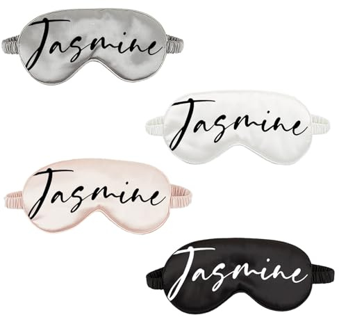 Personalisierte Satin-Augenmaske mit Namen, individuelle Schlafmaske, Geschenk für Hochzeit, Brautjungfern, Muttertagsgeschenk