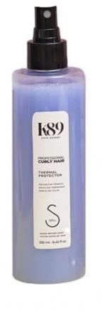 K89 Professional Curly Hair Thermal Protector 250 ml termiskt skyddsmedel utan sköljning skyddar håret från användning av termiska verktyg. Elaya berikad och lämplig för Curly-metoden.