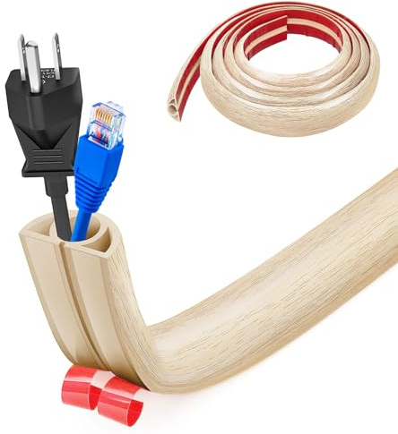 Piccolo canale flessibile per cavi, autoadesivo, 3,0 x 2 cm, copertura flessibile per cavi di alimentazione, facile da tagliare, montaggio per tutti i cavi di alimentazione di casa, ufficio, magazzino