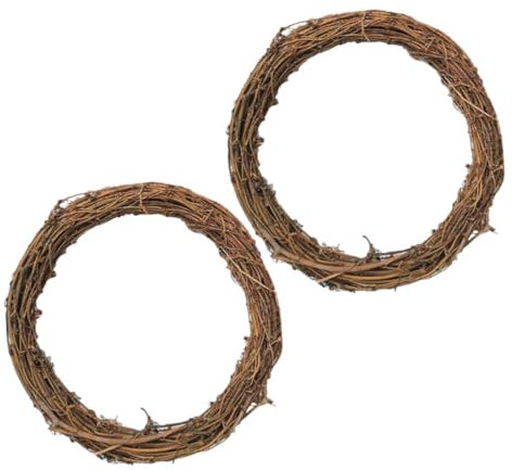 GRIRIW 2stücke Natürlicher Rattan- Bastel- Für Dekorationen Für Und Kreative Projekte Für Haustüren Und Wände
