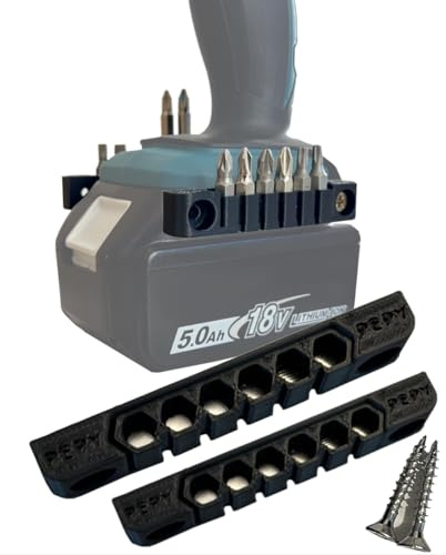 Portapuntas magnético para atornillador de impacto, taladro y cincelador, compatible con MAKITA – Lote de 2 – Capacidad 6 puntas – tornillos Ø4 × 40 mm x2 (clásico + tornillos Ø4 × 40 mm x2)