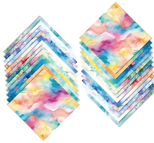 Scrapbook Papier 30x30cm Scrapbook 24 Blatt/12 Designs Doppelseitiges Bastelpapier, Dekorpapier Decoupage Papier Block (I)