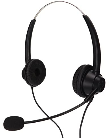 Cryfokt Cuffie Business Cablate Comode Cuffie Binaurali per Call Center con Riduzione del Rumore per Home Office