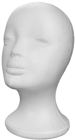 Tête Mannequin Polystyrène, Tête Légère Polystyrène Modèle Féminin, Têtes Mannequin Mousse Adaptées Différentes Tailles, Têtes Mannequins Blanches Présentoir Collier Perruque, Pour Accessoires Mode